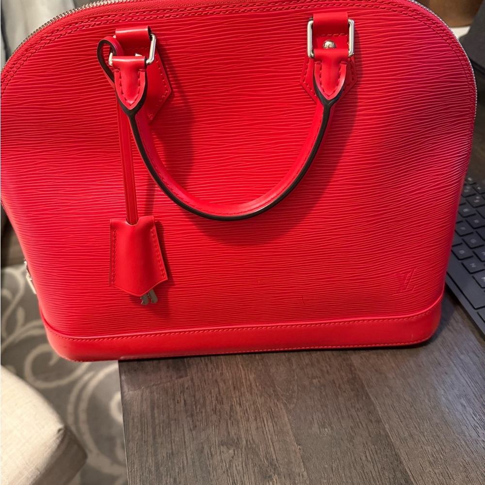 Louis Vuitton Red Epi leather Alma PM